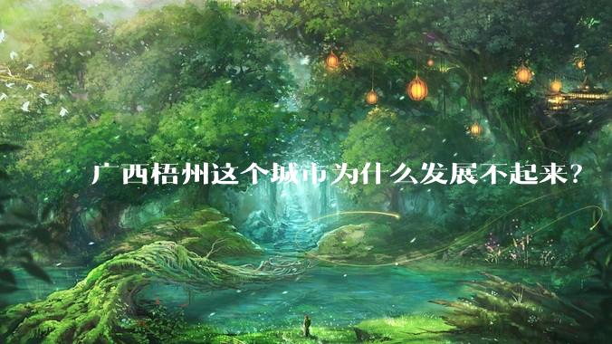 广西梧州这个城市为什么发展不起来？