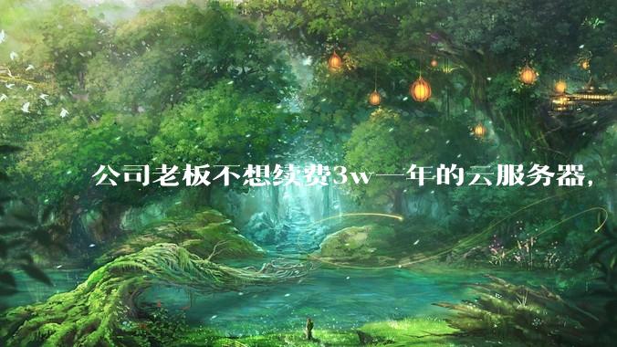 公司老板不想续费3w一年的云服务器，合理吗？